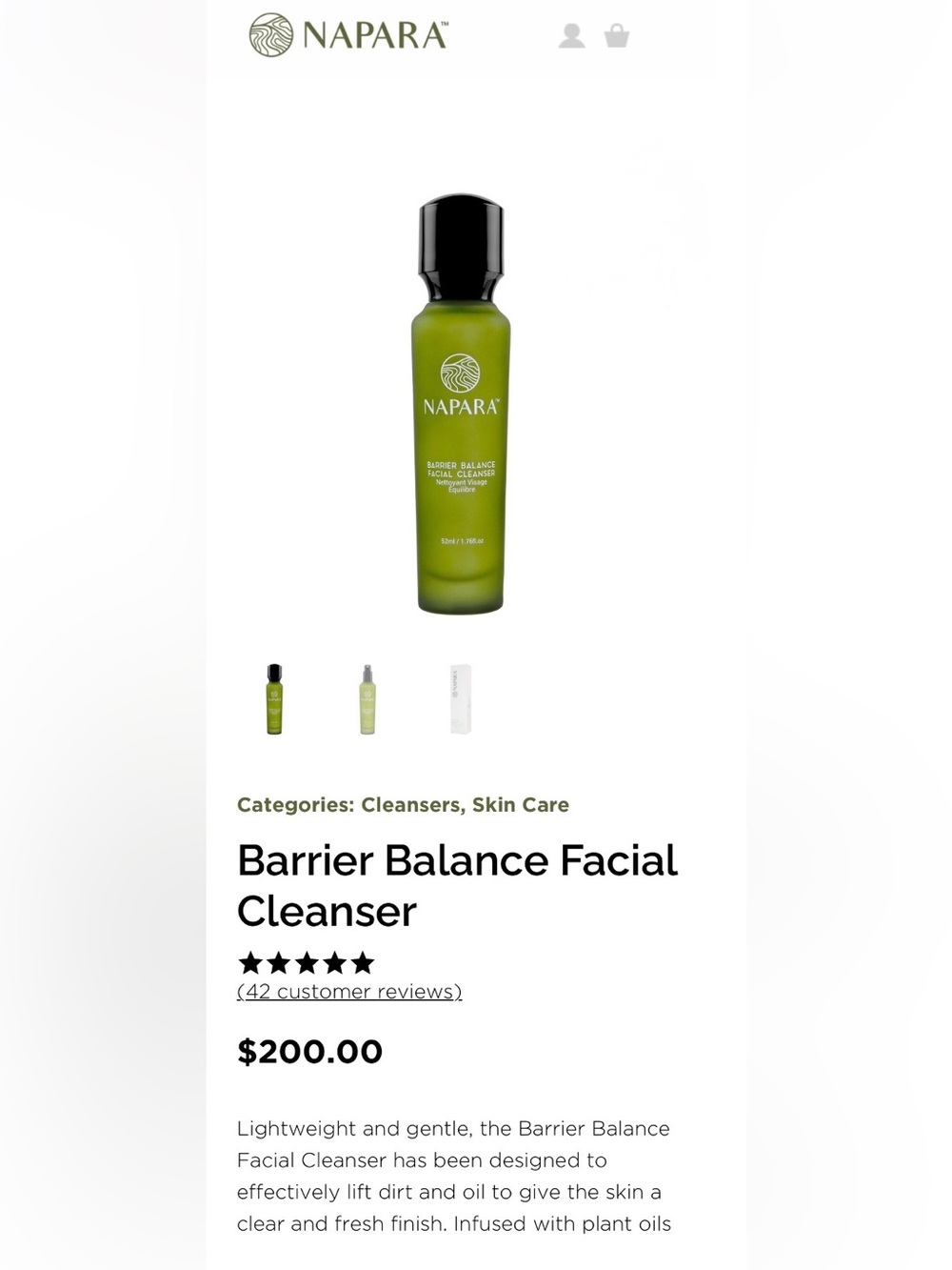 Napara Barrier Balance Facial Cleanser
